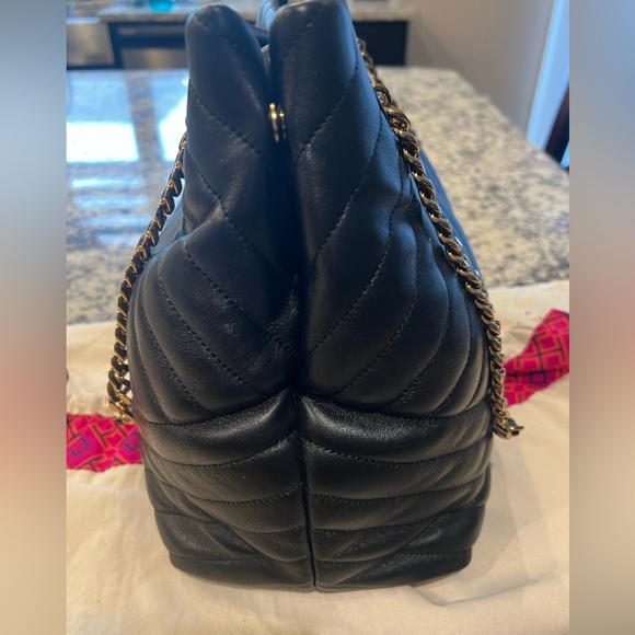 Tory Burch Kira Chevron Tote - Black - Picture 6 of 15